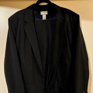 Black Pant Suit Catherines  Jacket 3X   Pants Size 28W